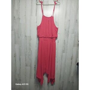 NWT Maurices Red Summer Handkerchief Gauze Dress Size Large